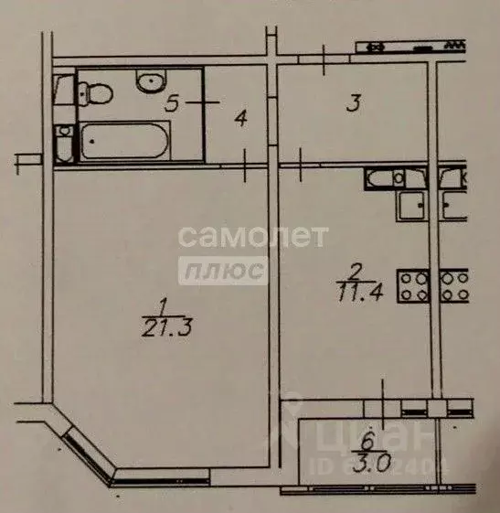 1-к кв. Московская область, Долгопрудный Новый бул., 7 (44.1 м) - Фото 2