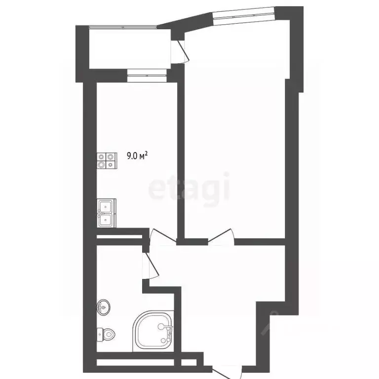 1-к кв. Самарская область, Самара ул. Луначарского, 5 (47.0 м) - Фото 2