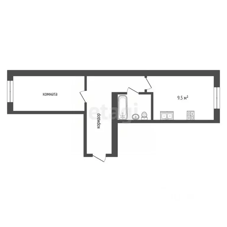 1-к кв. Саха (Якутия), Якутск ул. Жорницкого, 7/28 (35.3 м) - Фото 2