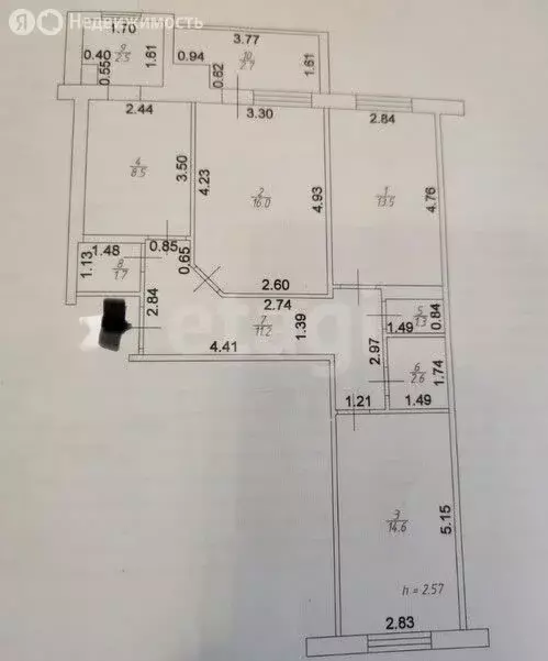 3-комнатная квартира: Казань, проспект Победы, 222 (72.2 м) - Фото 1