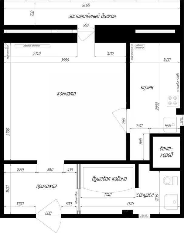 1-к кв. Ленинградская область, Выборг Ленинградское ш., 33 (37.0 м) - Фото 1