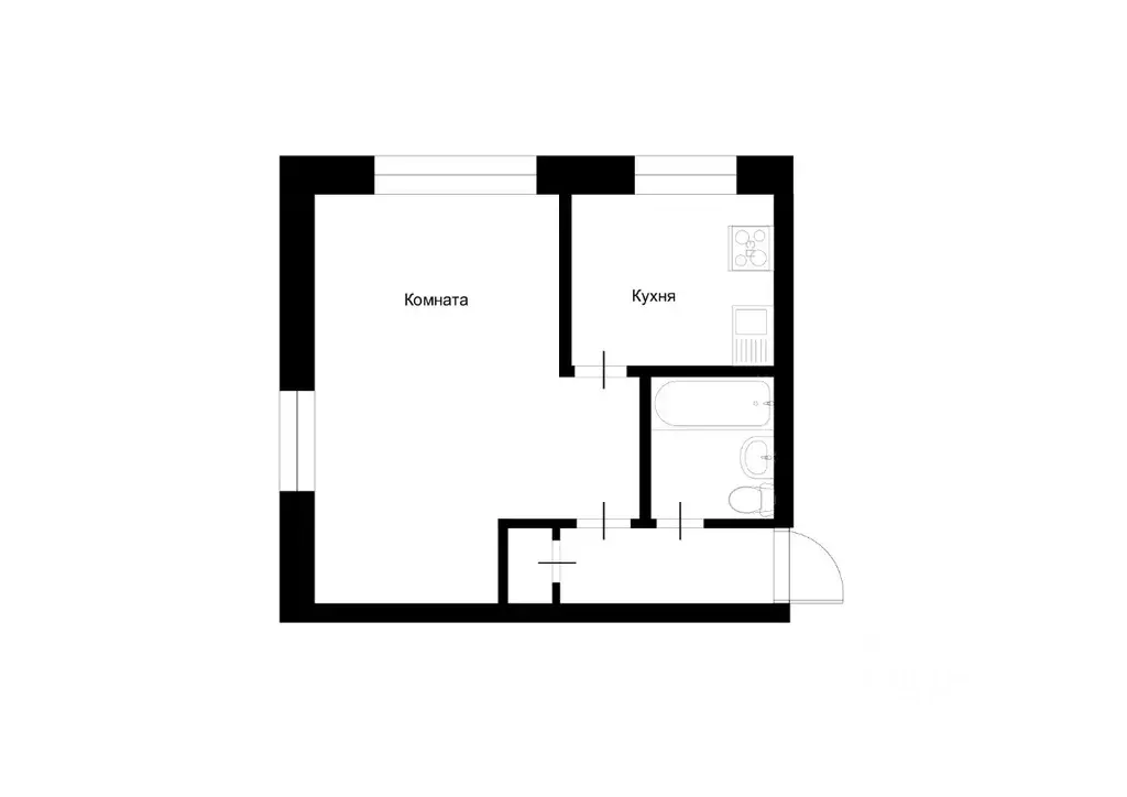 1-к кв. Иркутская область, Братск ул. Макаренко, 26 (32.9 м) - Фото 2