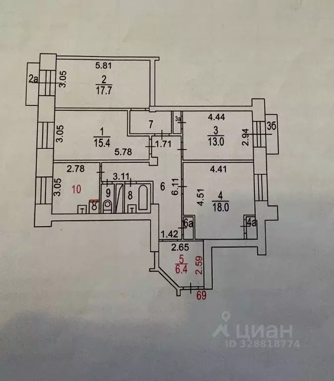 4-к кв. Москва Фрунзенская наб., 28 (103.0 м) - Фото 1