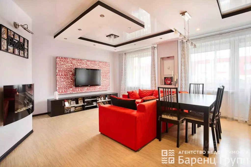 3-к кв. Карелия, Петрозаводск ул. Лизы Чайкиной, 14к3 (109.0 м) - Фото 1