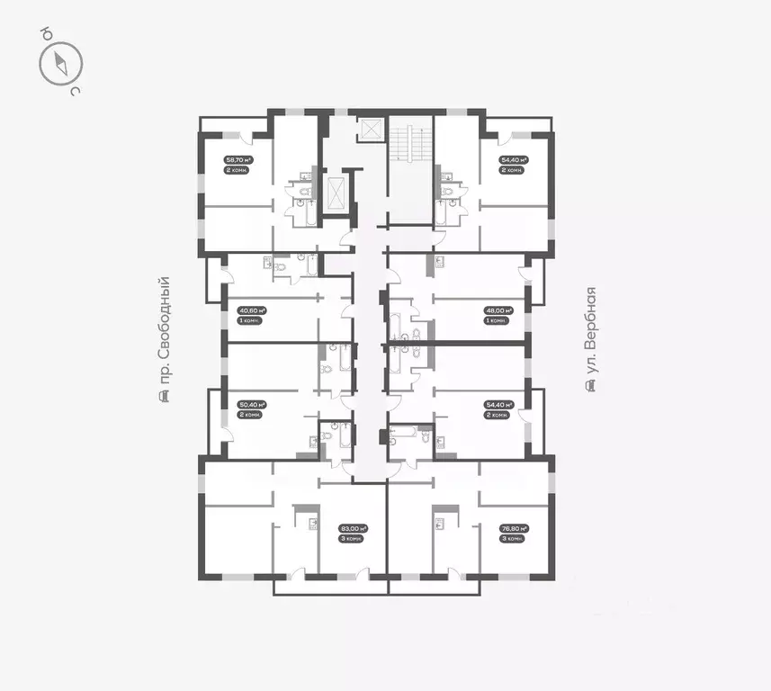 3-к кв. Красноярский край, Красноярск Вербная ул., 3 (76.9 м) - Фото 1