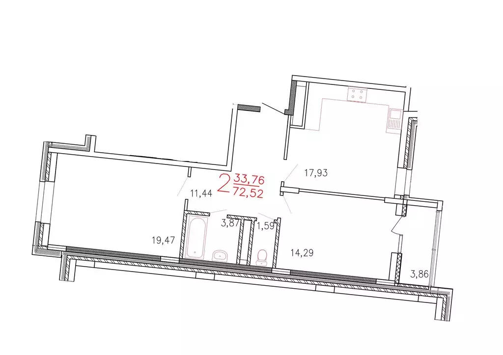 2-комнатная квартира: Тверь, Планерная улица, 8 (72.5 м) - Фото 1