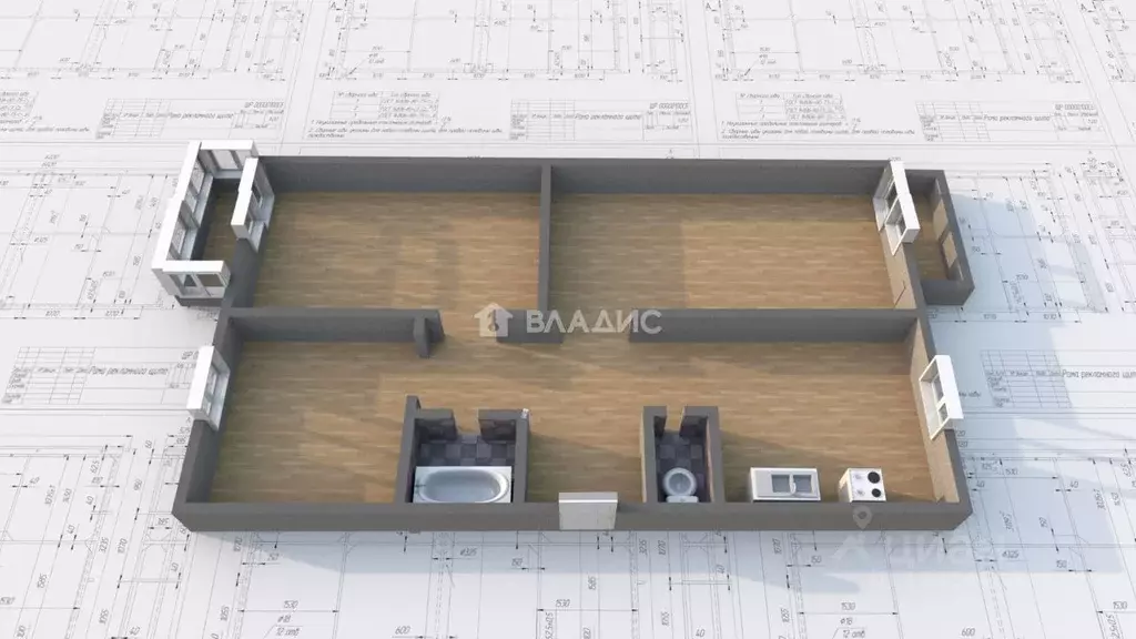 3-к кв. Иркутская область, Ангарск 17-й мкр, 13 (67.9 м) - Фото 2