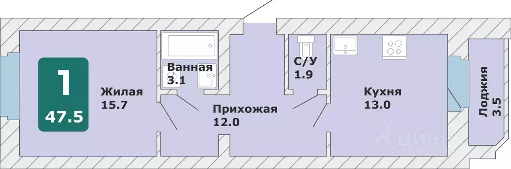 1-к кв. Чувашия, Чебоксары Новый Город мкр, Время жить жилой комплекс ... - Фото 1