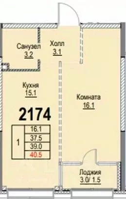 1-к кв. Москва Газгольдерная ул., 10 (40.5 м) - Фото 2