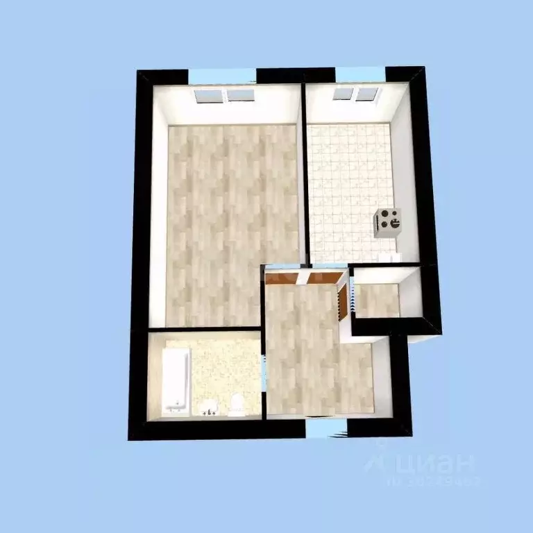 1-к кв. Башкортостан, Давлеканово ул. Карла Маркса, 135 (47.1 м) - Фото 1