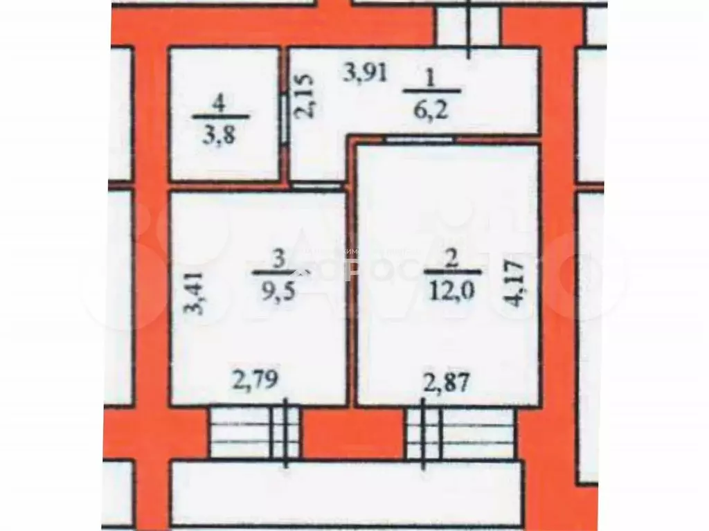 1-к. квартира, 34,6 м, 6/9 эт. - Фото 0