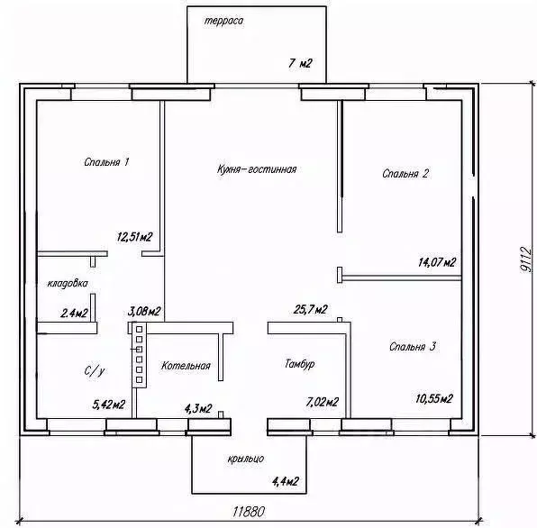Дом в Удмуртия, Завьяловский район, д. Шудья ул. Родниковая, 4 (100 м) - Фото 2