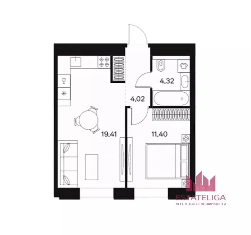 1-к кв. Москва Автозаводская ул., 26/1 (38.9 м) - Фото 1