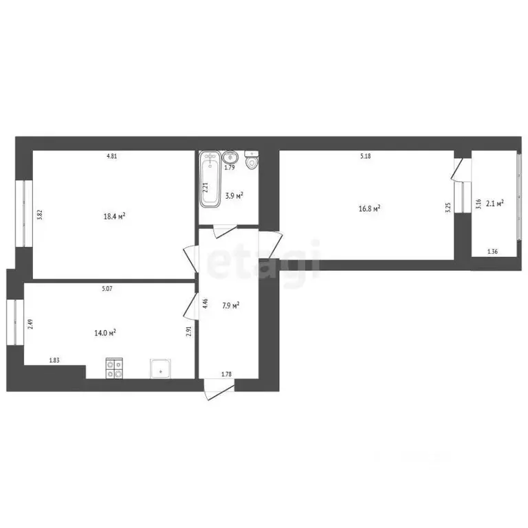 2-к кв. Калининградская область, Калининград Суздальская ул., 20к1 ... - Фото 1
