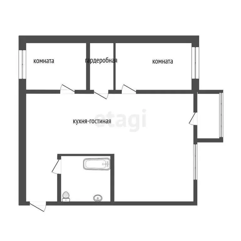3-комнатная квартира: Воронеж, улица Кости Стрелюка, 16 (53.3 м) - Фото 0