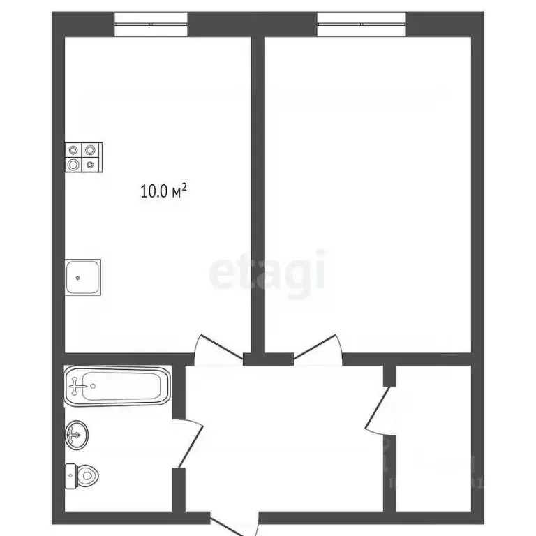 1-к кв. Ямало-Ненецкий АО, Ноябрьск Советская ул., 110 (33.4 м) - Фото 1