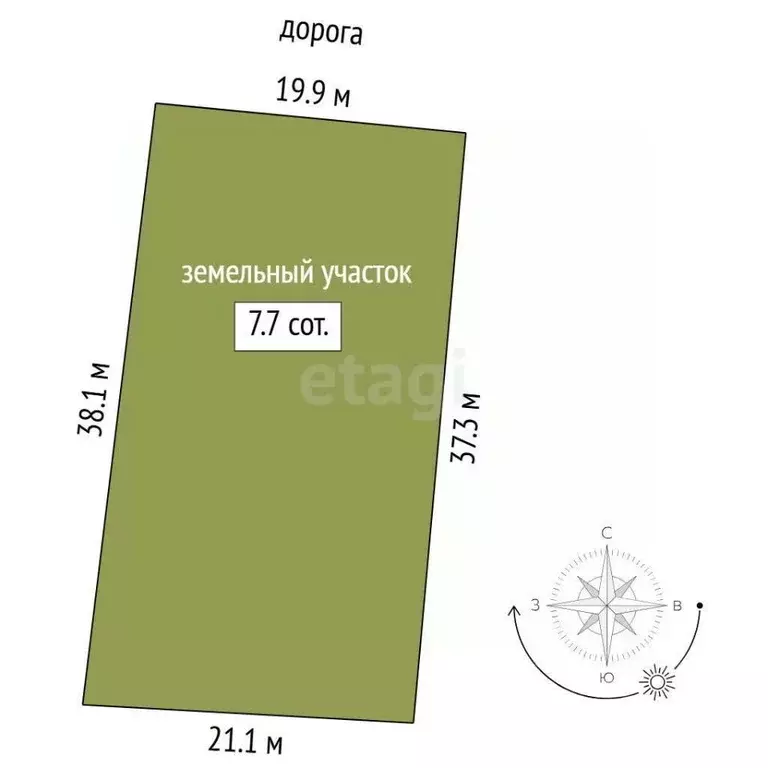 Участок в Тюменская область, Тюмень Пчелка СНТ, ул. Грибная (7.69 ... - Фото 2