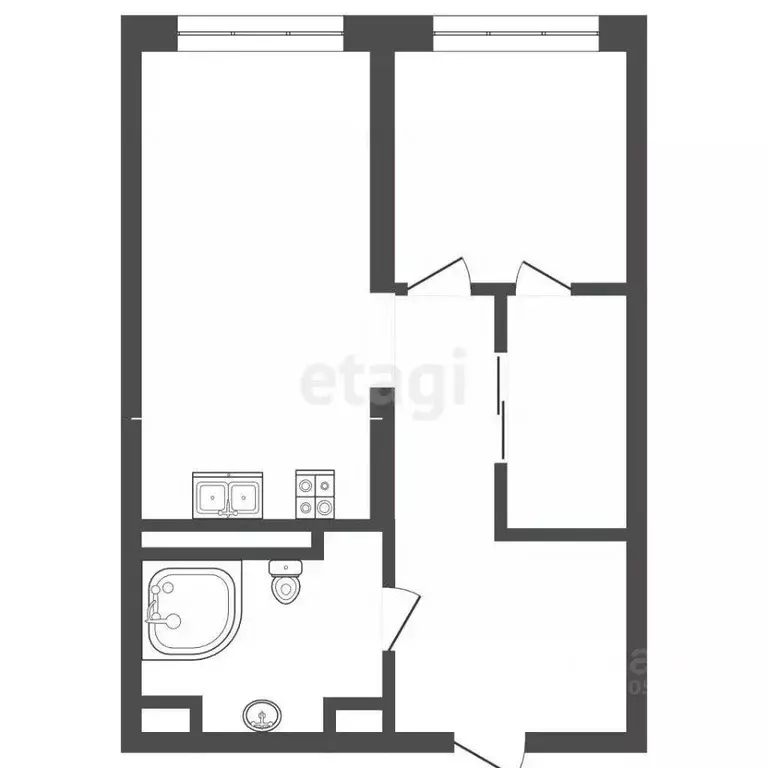 2-к кв. Кемеровская область, Кемерово Московский просп., 14 (47.3 м) - Фото 2