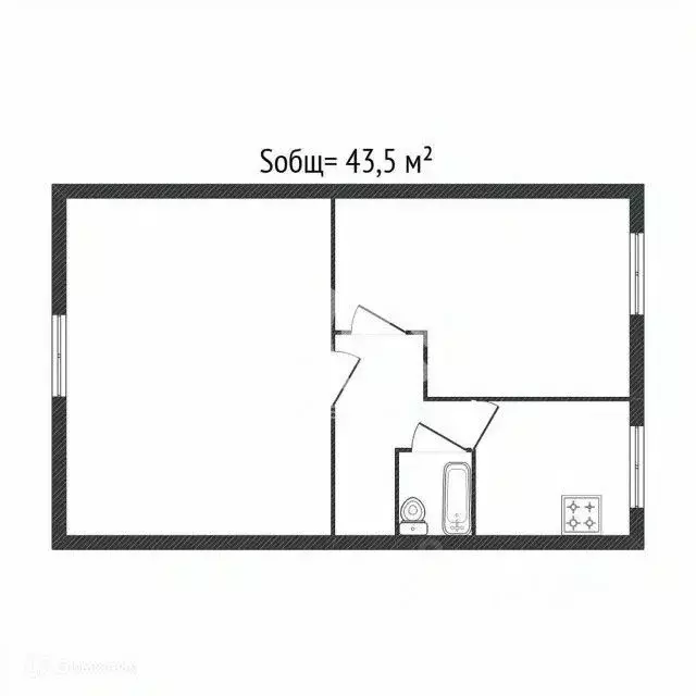 2-к кв. Новосибирская область, Новосибирск ул. Титова, 35 (43.5 м) - Фото 2