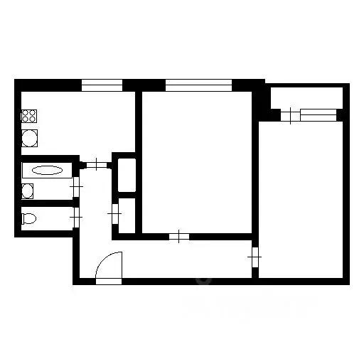 2-к кв. Санкт-Петербург ул. Маршала Захарова, 9 (45.6 м) - Фото 1