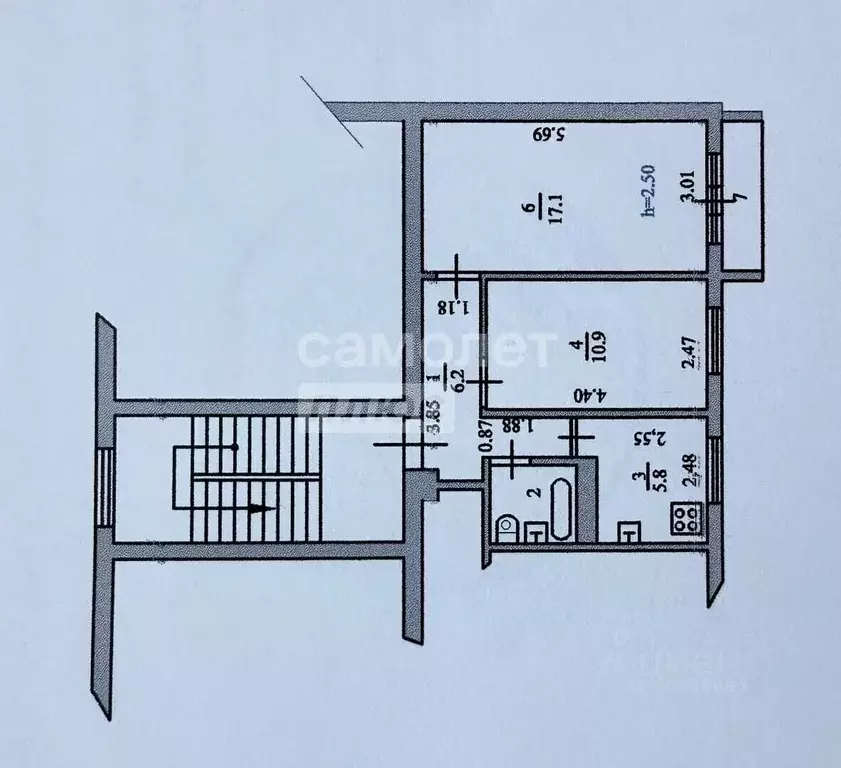 2-к кв. Пензенская область, Каменка Коммунистическая ул., 47 (45.5 м) - Фото 2
