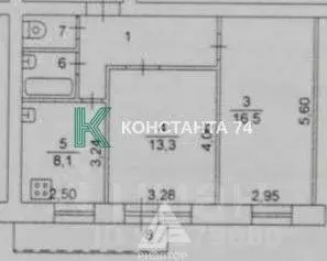 2-к кв. Челябинская область, Челябинск ул. Энгельса, 39 (56.0 м) - Фото 1