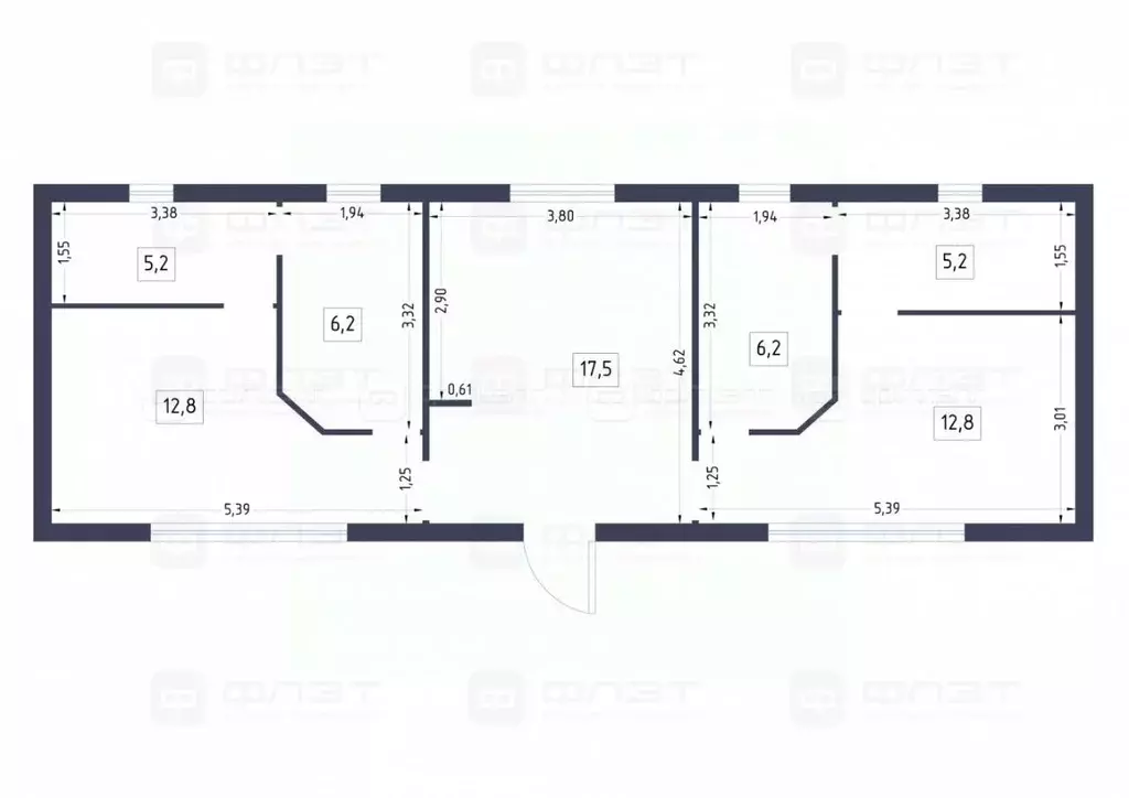 Дом в Татарстан, Казань д. Чернопенье, ул. Солнечная (68 м) - Фото 1