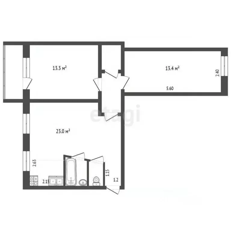 2-к кв. Краснодарский край, Анапа ул. Ленина, 68А (67.0 м) - Фото 2