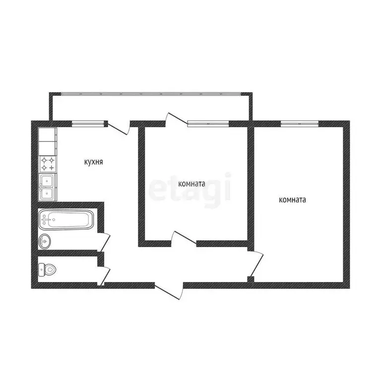2-комнатная квартира: Пенза, проспект Строителей, 30 (54 м) - Фото 0