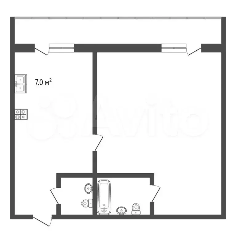 2-к. квартира, 30 м, 3/8 эт. - Фото 0