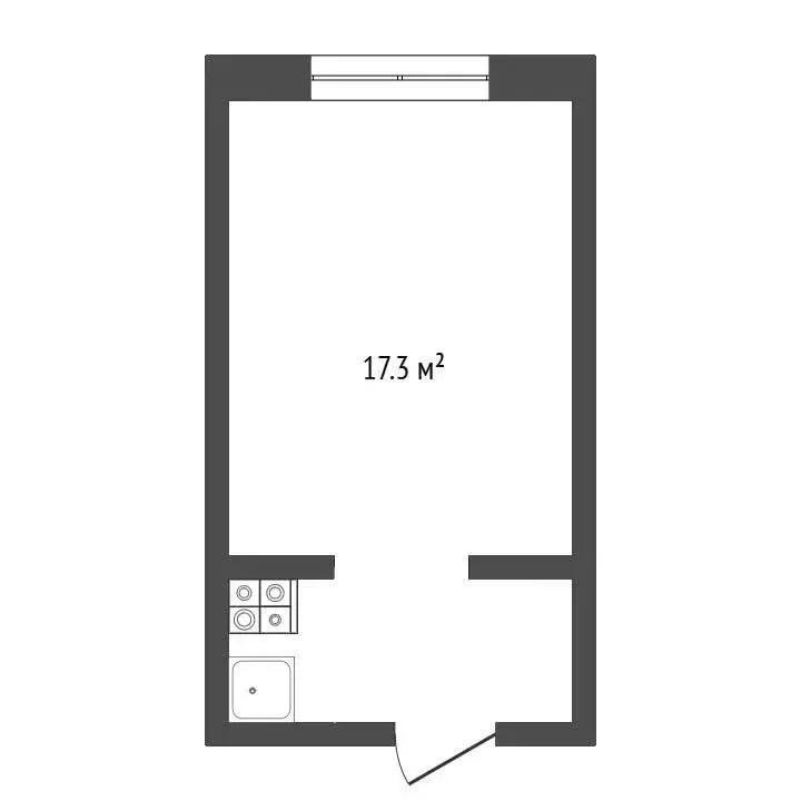 1к в -комнатной квартире (17.3 м) - Фото 1