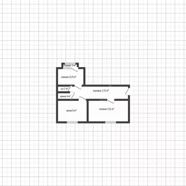 2-к кв. Адыгея, Майкоп ул. Юннатов, 2 (53.5 м) - Фото 2