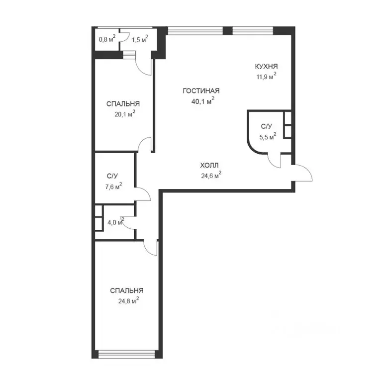 3-к кв. Москва ул. Усачева, 2С3 (138.0 м) - Фото 2