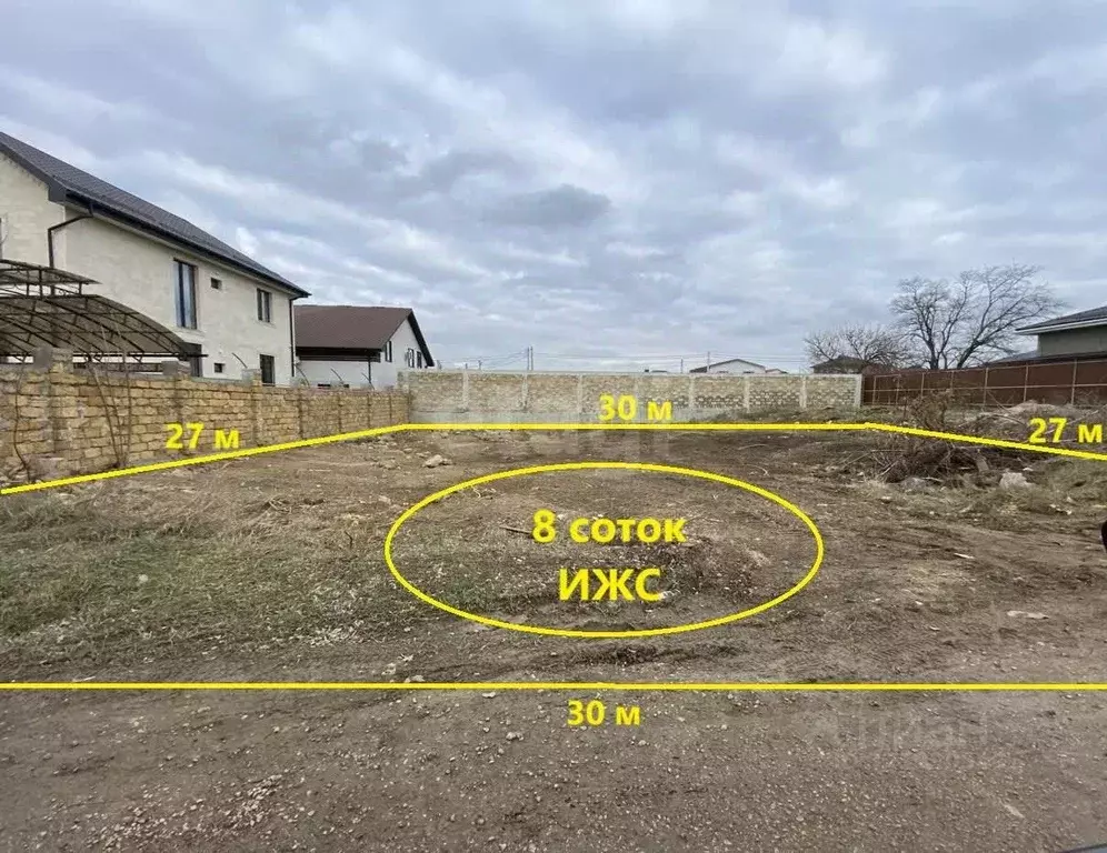 Участок в Крым, Симферопольский район, с. Мирное ул. Интернациональная ... - Фото 0