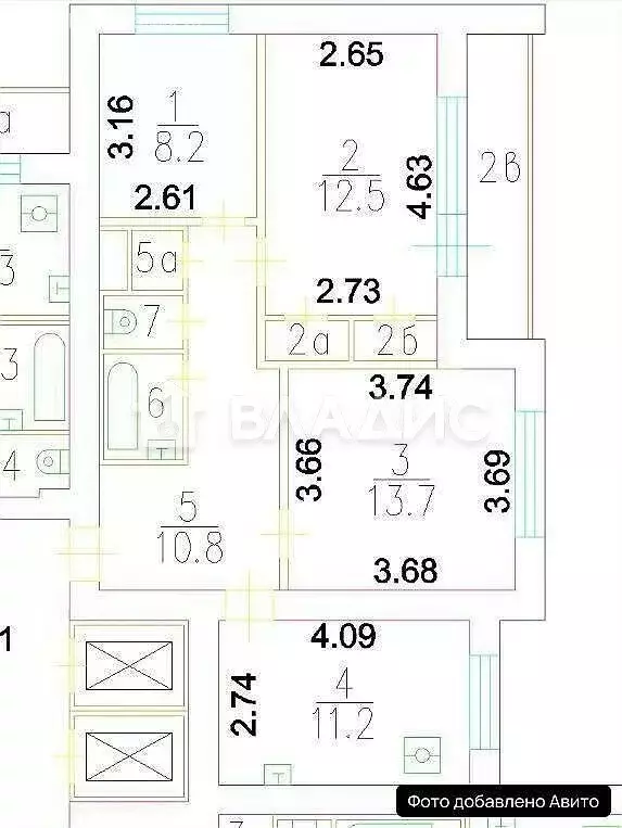 3-комнатная квартира: Москва, Анадырский проезд, 7к3 (64 м) - Фото 2