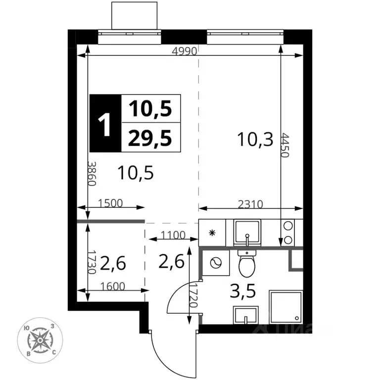 Студия Московская область, Химки Подрезково мкр, 1-й Шереметьевский ... - Фото 1