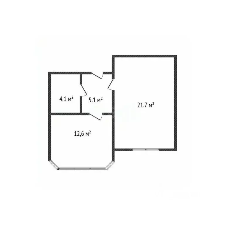 1-к кв. Адыгея, Тахтамукайский район, Яблоновский пгт Космическая ул., ... - Фото 2