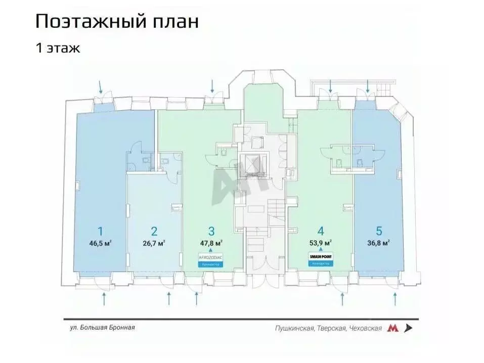 Помещение свободного назначения в Москва Большая Бронная ул., 25С3 (37 ... - Фото 1