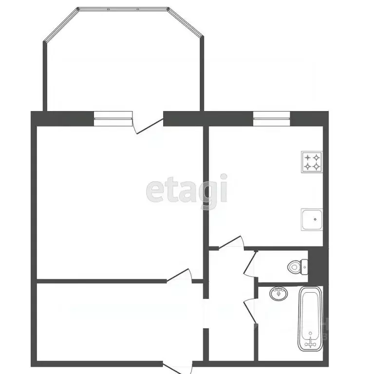 1-к кв. Красноярский край, Красноярск ул. 3 Августа, 22 (40.7 м) - Фото 2