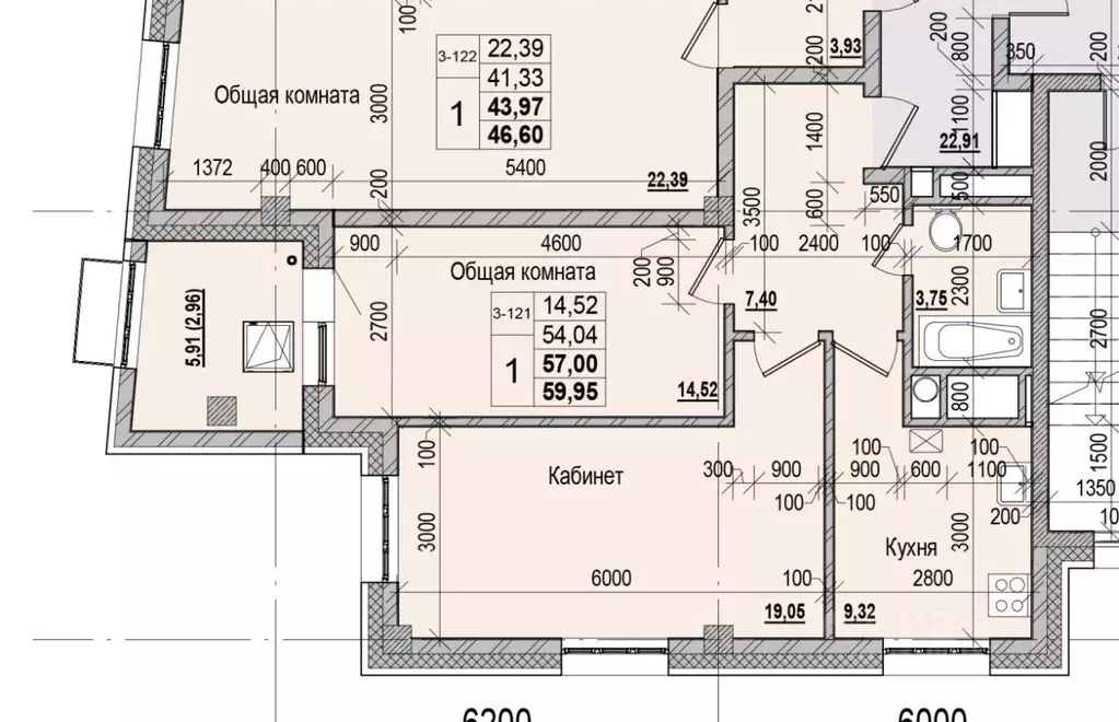 1-к кв. Саха (Якутия), Якутск ул. Чкалова, 47 (57.0 м) - Фото 1
