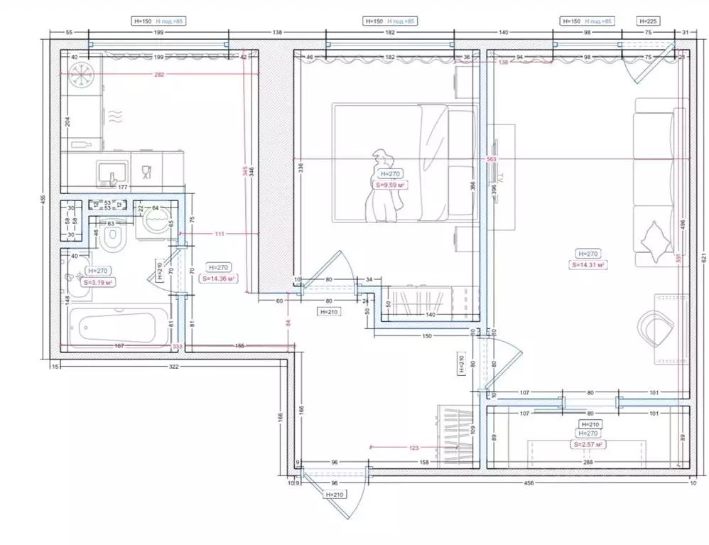 2-к кв. Москва Каспийская ул., 10 (48.0 м) - Фото 1