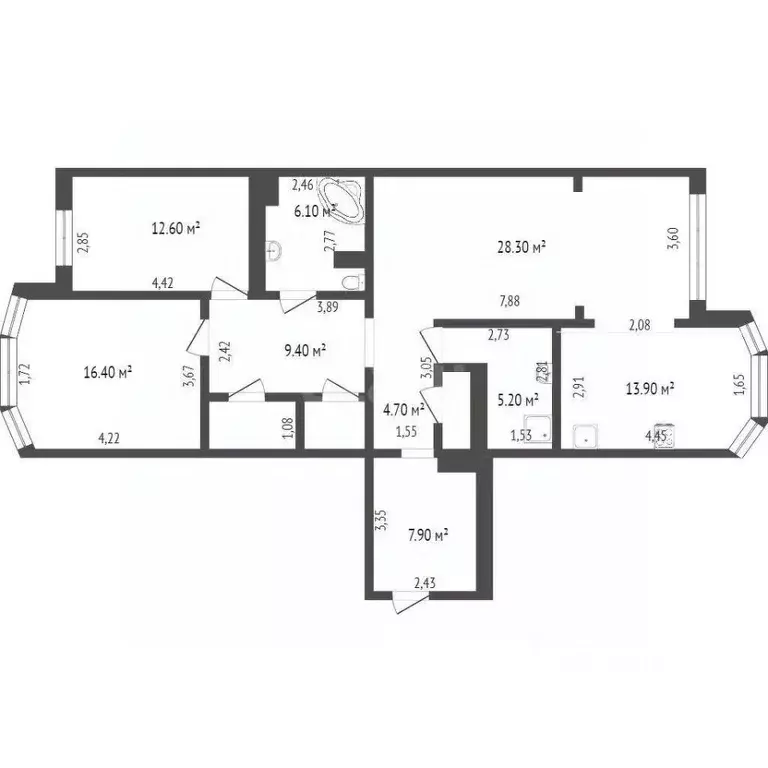 3-к кв. Кемеровская область, Кемерово ул. Свободы, 3 (111.0 м) - Фото 2
