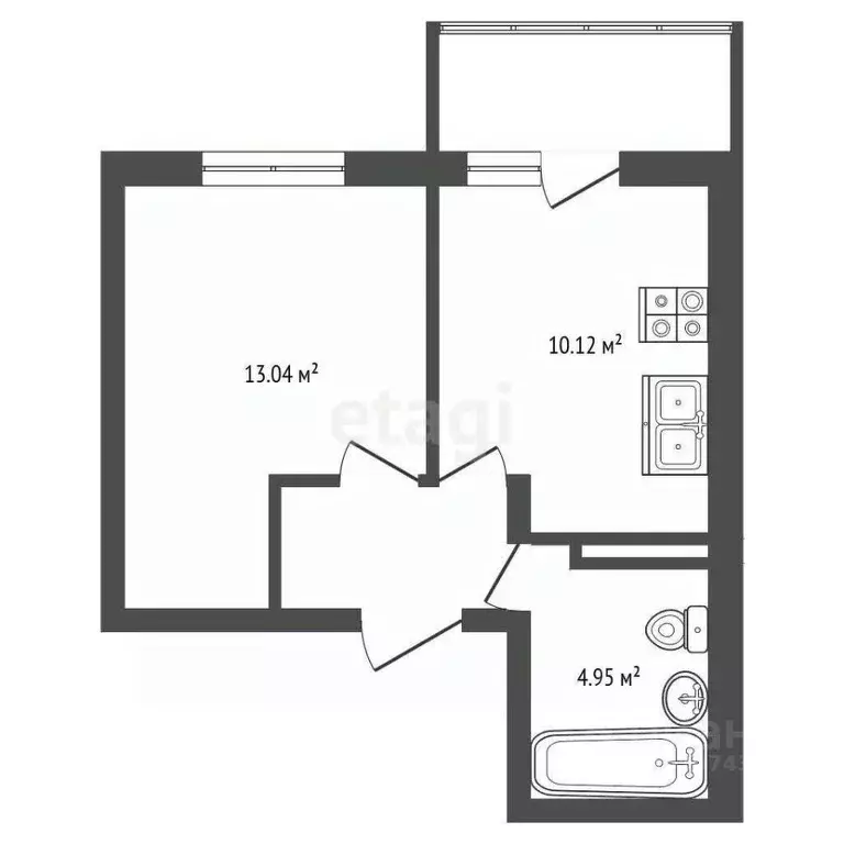 1-к кв. Ленинградская область, Колтуши Всеволожский район, ул. Мира, 9 ... - Фото 2