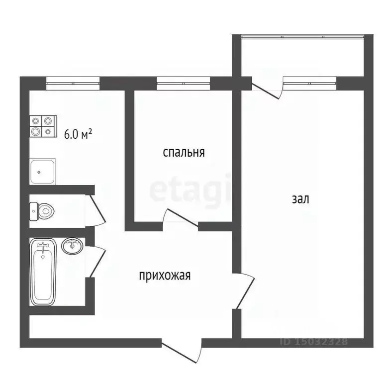 2-к кв. Нижегородская область, Выкса Центральный мкр, 10А (50.2 м) - Фото 1