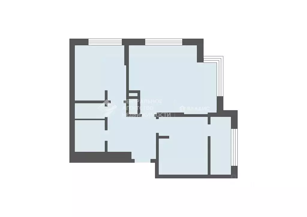 2-к кв. Рязанская область, Рязань ул. Александра Полина, 3 (44.7 м) - Фото 2