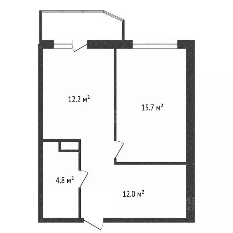 1-к кв. Калужская область, Обнинск просп. Ленина, 207 (44.7 м) - Фото 2