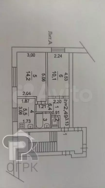 2-к. квартира, 40 м, 1/2 эт. - Фото 0