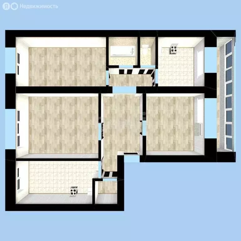 4-комнатная квартира: Стерлитамак, улица Николаева, 4А (77.5 м) - Фото 0