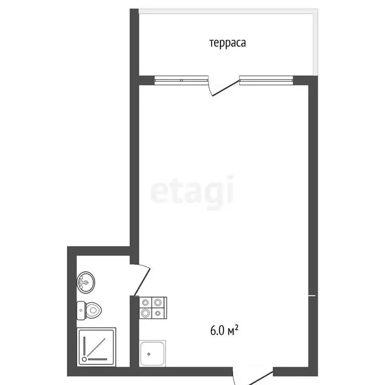 Квартира-студия: Севастополь, СТ Кальмар, 77 (24.4 м) - Фото 1