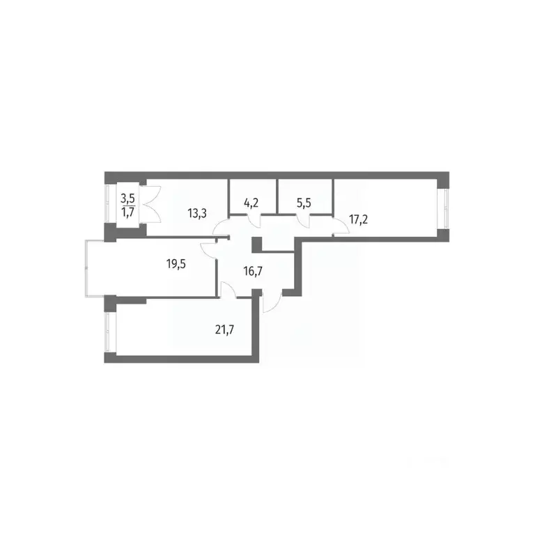 3-к кв. Санкт-Петербург ул. Академика Константинова, 1к1 (99.9 м) - Фото 0